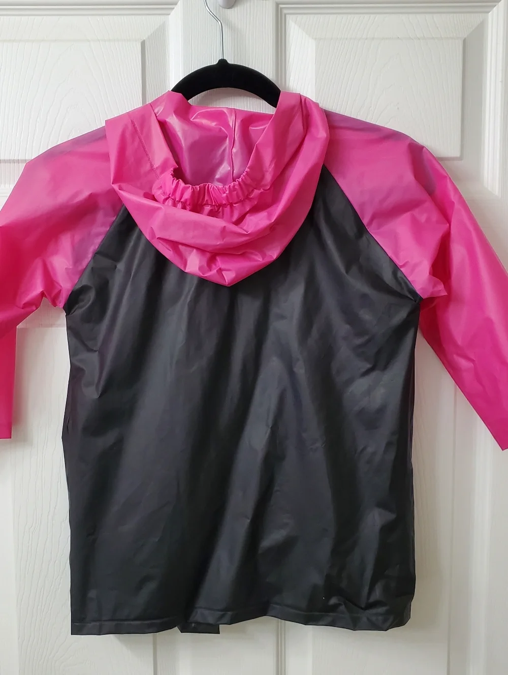 Disney Minnie Mouse Pink & Black Kids Rain Jacket Small